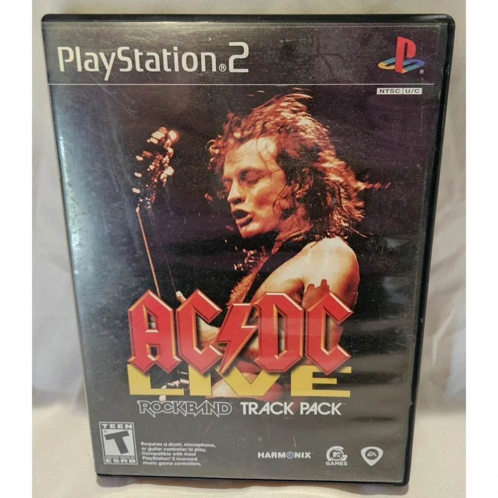 Complete copy of AC/DC Live: Rock Band Track Pack for PlayStation 2.